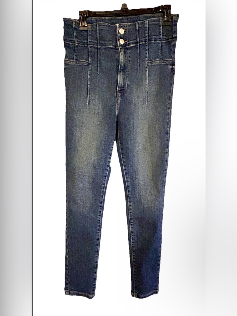 Free People We The Free Womens Jayde Denim TAPERED Jeans Stretch Blue Size 30